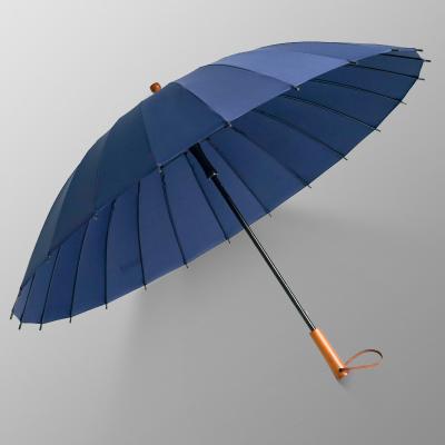 China Minimalist 24 Ribs Magic Water Umbrella Wind Resistant Wooden Handle Japanese Umbrella for sale