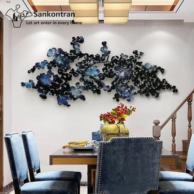 China Modern Hand Forged Laser Cut Abstract Irregular Wall Art Metal Sculpture for sale