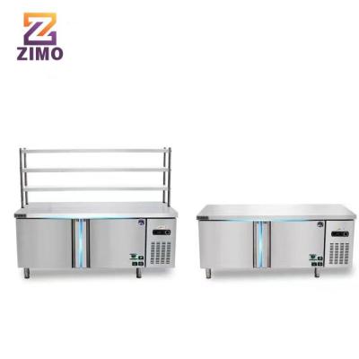 China Single-Temperature Table Chiller Kitchen Food Refrigeration Equipment Under Freezer Stainless Steel Commercial Counter Refrigerator for sale