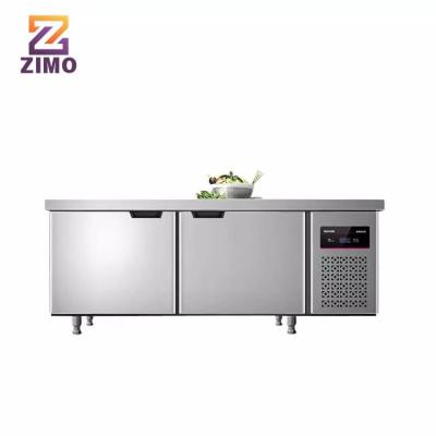 China Single-Temperature Commercial Countertop Display Refrigerator Counter Top Stainless Steel Workbench Chiller Pizza Counter Display salad fridge for sale