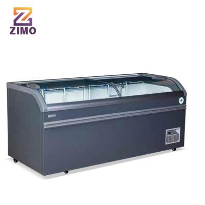 China Single-Temperature Commercial Sliding Glass Doors Chest Freezer Combined Island Freezer for sale