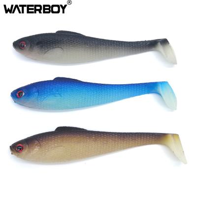 China Direct Customized Softbaits 11cm 10g Sea Bass Trout Fishing SwimBait Soft Lure Soft Lure Factory T-tail Peche for sale