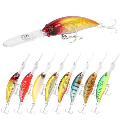 China WATERBOY Long Lip Minnow Fishing Lure 9.5cm Wobblers 8g Hard Rattling Bait Fishing Tackle Lure Peche SC-MN1011 Deep Diving Crankbait for sale