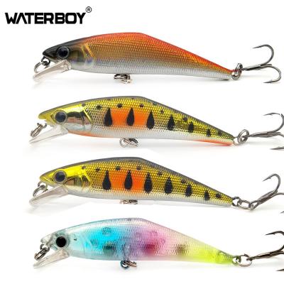 China New Wholesale 6.3g 6.3cm OEM Model Plastic WATERBOY Classic Wobblers Minnow Fishing Lure Artificial Plastic Hard Factory ODM for sale