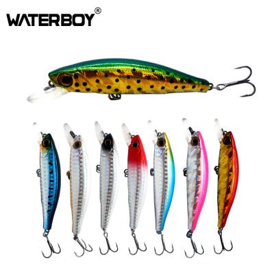 China Plastic+lead WATERBOY 8cm Wobbler 29g Artificial Hard Heavy Black Bait PESCA Minnow Deep Sinking Lure New for sale