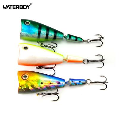 China WATERBOY Topwater Multi-jointed Artificial Jumping Swimming Bait 7cm 7.5g Realistic Plant Big Mouth Snap Fishing Lure WT-DP01 for sale