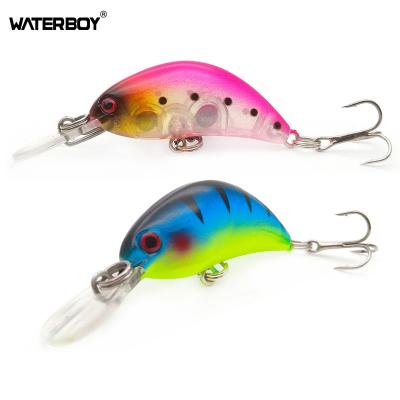 China Small Size Hard Crankbait Artificial Bait Fishing Lures Hotsale 4cm 1.6in 3.4g 0.1oz Minnow Bait Mini Crank Lure SC-SM1006C for sale