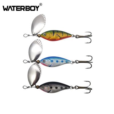 China Metal Factory PESCA Fishing Tackle 5.5cm Spinner 7.2g Bait Spoon Direct Spinning Wobbler Fishing Metal Hard Lures Fishing for sale