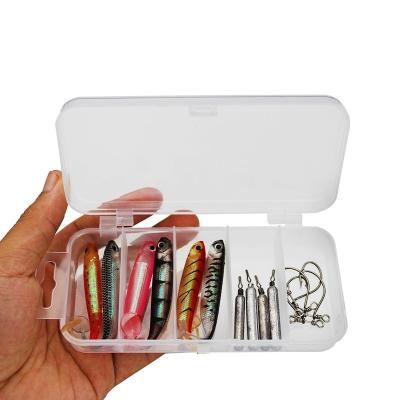 China Soft Fishing Set Included Fishing Tackle Artificial Bait PVC Aluminum Foil Lead Sinker Rainbow Drop Shot Lure Colorful Tackle SC-WH055 for sale