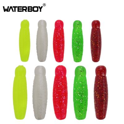 China WATERBOY Stickbaits Saltwater Bass Fishing Lure Red Worm Worms Lure Soft Plastic Bait SC-SB1043 for sale