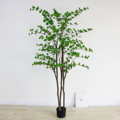 China 180 Cm High Simulation Enkianthus Quinqueflorus Tree Large Fake Fake Bell Bonsai Tree Potted Artificial Plant Cloth for sale