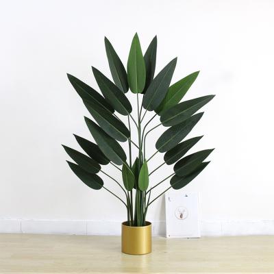 China Indoor Minimalist 180Cm Fake Fake Banana Tree Paradise Sky Banana Tree Plastic Fake Traveler Banana Artificial Bird for sale