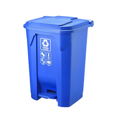 China LXD-30U Sustainable Trash Can China Online Selling 30 Liter Rectangular Plastic Pedal Trash Can for sale