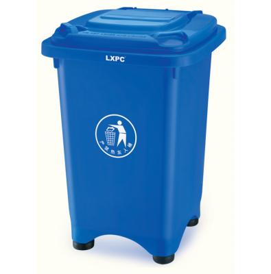 China LXPC 50C 50 Liter Viable Indoor Plastic Trash Can Without Foot Pedal for sale