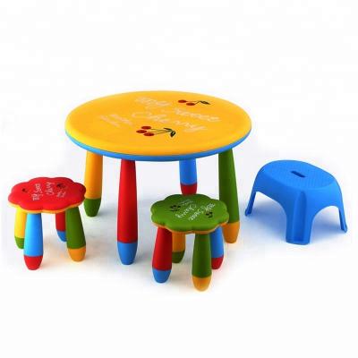 China Plastic Kids Bedroom Furniture Set Children Kindergarten Kindergarten Table And Chair Plastic Furniture For Sale for sale