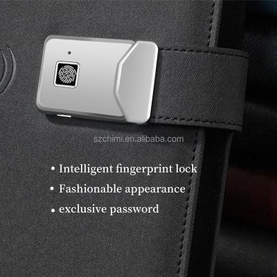 China New Design Magnetic Radio Fingerprint Lock Pad Notebook With Reading Lamp Led Power Bank Smart Fingerprint Lock Notebook for sale