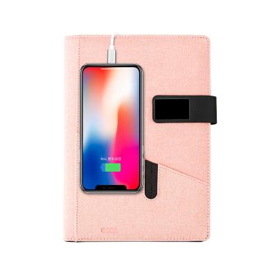 China Deboss Power Agenda for Office Use / Donations 2022 Multifunctional Notebook with Power Bank for sale