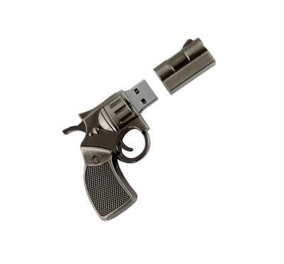 China Special promotional metal gift revolver gun shaped 4gb 8gb 16gb metal usb flash drive for military for sale