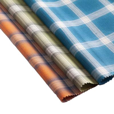 China Modern Design Cotton Breathable Different Color Poplin Plaid Custom Woven Fabric for sale