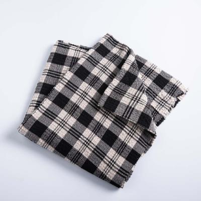 China Designer Design Breathable Elastane Plaid Fabric Crepe Fabric for sale