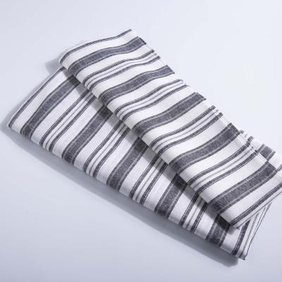 China Wholesale Designer Breathable White And Black Striped Canvas Fabric Designer for sale