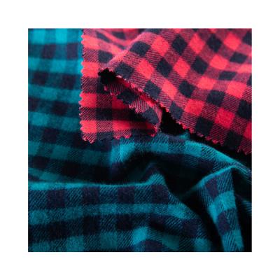 China Modern Design Breathable Different Color Plaid Flannel Fabric 100% Cotton Fabric for sale