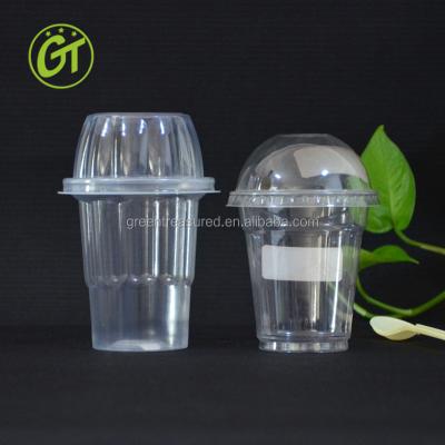 China Reusable plastic beverage cups with dome lid plastic beer stench cups company logo printing pp plastic cups for sale