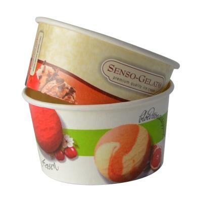 China Customer Printed Biodegradable Disposable Ice Cream Paper Cup 16oz Disposable Paper Cup for sale