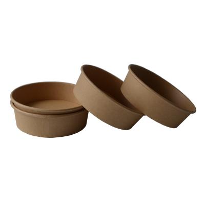 China Disposable Biodegradable Take Out Salad Bowl Container Fruit Salad Bowl Wood Dough Salad Bowl for sale