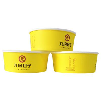 China New Products Disposable Custom Logo Mini Material Wrapping Paper Soup And Salad Bowl Hot Sale Salad Bowl for sale