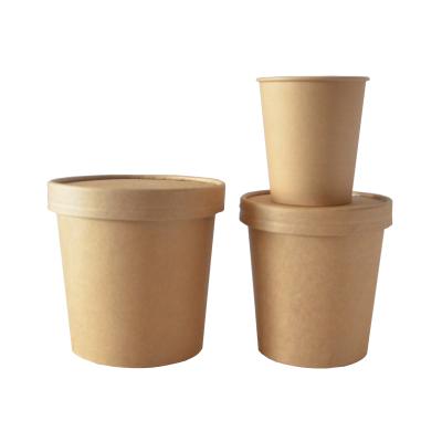 China Materials Delivery Fancy Soup Buckets 24oz Paper Soup Bucket Recycled Commercial Bulk Soup Bucket for sale