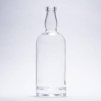 China High Quality Custom Cylindrical Glass Spirits Wine Bottle 750ml Premium Whiskey for sale