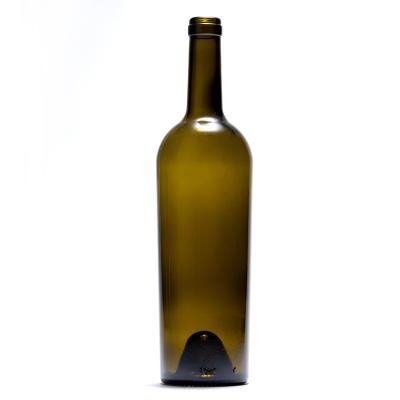 China Wholesale Custom Burgundy Burgundy Glass Transparent Empty Glass Wine Bottle for sale