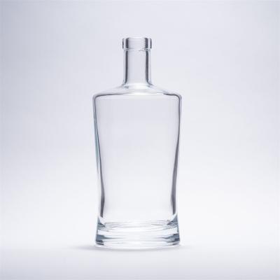 China Liquor China factory 750ml empty wine bottle clear for sale glass bottle whiskey brandy for sale