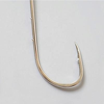 China Carbon Steel Bulk Lure Sequins with Loops, Barbed Hooks with Twisted Mouth Hooks with Holes for Sea Fishing Hooks for sale