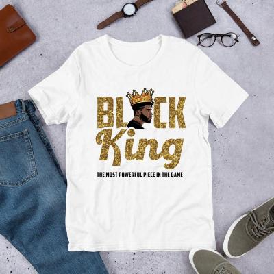 China New Arrivals Summer King Round Neck Oversized Custom Viable Black Graphic Mens Tee Short Sleeve Shirts For Men for sale