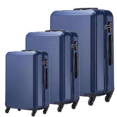 China Wholesale 20/24/28 Inch Business 3pcs Hard Plastic Luggage ABS PC Trolley Suitcase Luggage Carry On Suitcase For Business for sale