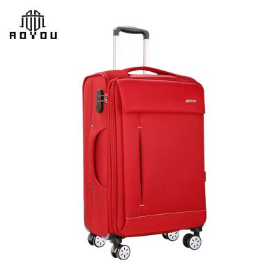 China 2019 Factory Stock Factory Stock Lightweight 4 Wheel Luggage Set Luggage Set Nylon Travel Trolley for sale