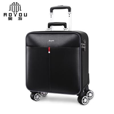 China High Quality Waterproof Business Suitcase TSA Lock Business PU Traveling Luggage for sale