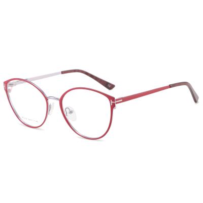 China MT9721 Woman Optical Glass Colorful Frames Oval Design Wholesale New Metal Soft Safe Online for sale