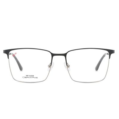 China 2022 Popular Half Frame MT1046 Metal Glasses Frame Big Square Man Optical Half Frames Eyewear for sale