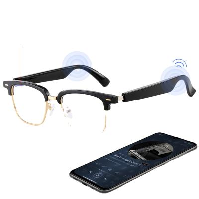 China Fast Charging Smart Earphone E10 Wireless Earphone Sunglasses Matching Acetate Glass Metal Optical Frames for sale