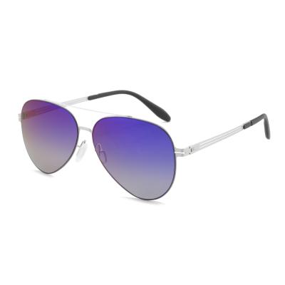 China New Design Pilot Shades Super Light Photochromic Titanium Lens SG7056 Frame Polygon Fashion Sunglasses for sale