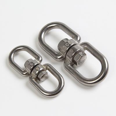 China Hot Sale Stainless Steel Swivel Eye Ring Hanging Connector Double Ended Swivel Eye Eye Hook Crane for sale