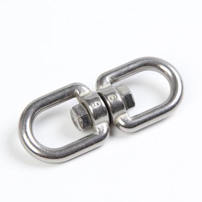 China Hot Selling Crane M20 304 Stainless Steel Swivel Eye Bolt Double Eye Swivel Crane Ring for sale