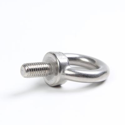 China Crane China Forged Stainless Steel M6 Eye Bolt With Single Oval Shank Swivel Eye for sale