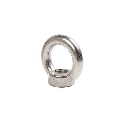 China Heavy Industry Wholesale Stainless Steel Eye Lifting Nut M6 Forged Round Ring Shape Eye Nuts for sale