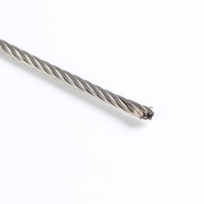 China Crane Hot Sale Galvanized 2mm Stainless Steel Wire Rope Cable 7x7 For Lifting for sale