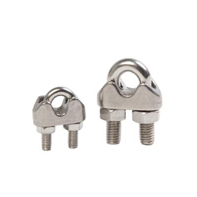 China Stainless Steel Low Price Adjustable DIN741 Stainless Steel Wire Rope Clip For Fixings for sale