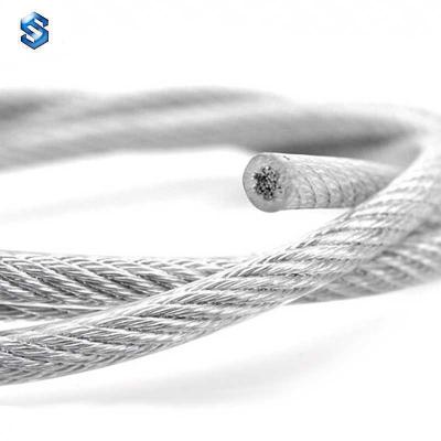 China 316 7X19 6-8mm FABRIC PVC Coated Stainless Steel Wire Rope Marine Wire Rope for sale